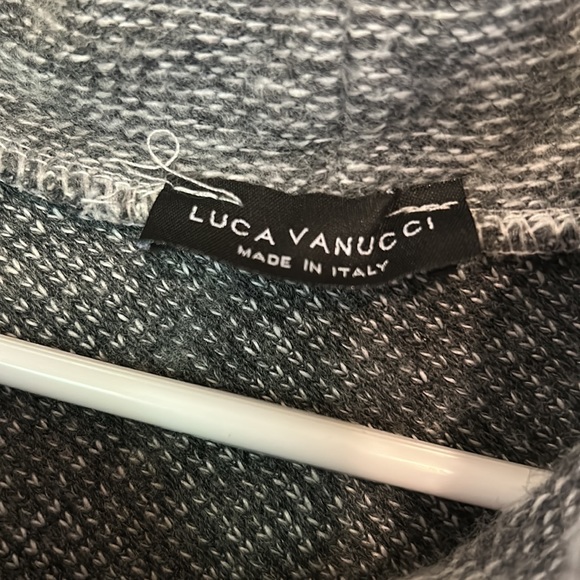 Luca Vanucci Italian Boxy Gray Turtleneck Short Sleeve Sweater - Picture 2 of 7